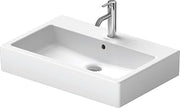 Duravit 0454700027, Vero 28" Ceramic Vanity Top with 1 Faucet Hole, White/Ground