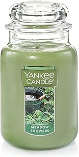 Yankee Candle Meadow Showers Scented Classic 22oz Large Jar Single Wick Candle Over 110 Hours of Burn Time Green
