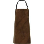 Locknane Leather-Look Bib Apron Brown Vinyl - 30"L x 26"W by LOCKNANE MANUFACTURING INC – 1, Vinyl, Brown, Model APRP60BRBIB