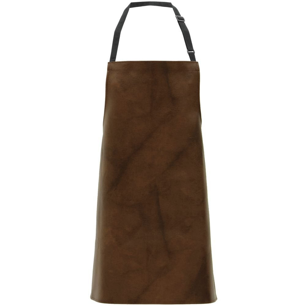Locknane Leather-Look Bib Apron Brown Vinyl - 30"L x 26"W by LOCKNANE MANUFACTURING INC – 1, Vinyl, Brown, Model APRP60BRBIB