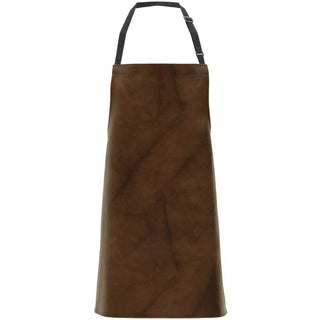 Locknane Leather-Look Bib Apron Brown Vinyl - 30"L x 26"W by LOCKNANE MANUFACTURING INC – 1, Vinyl, Brown, Model APRP60BRBIB