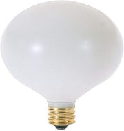 Satco S3825 120V Candelabra Base 25-Watt G16.5 Light Bulb, Satin White