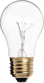 Satco 130-Volt 15 Watt A15 Appliance Heavy Duty Clear Incandescent Light Bulbs 2700K Warm White 100 Lumen 100 CRI Dimmable - 2 per Package