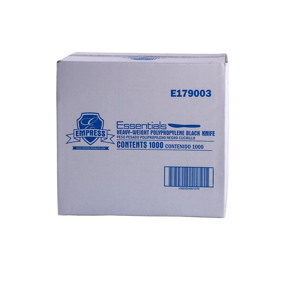 Heavy Weight Knife Polypro Black by Empress – 11.42x8.07x10.63, Polypropylene, Check Images, Pack of 1000, Model E179003