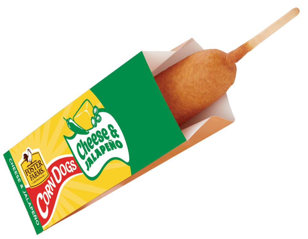 Cheese and Jalapeno Chicken Corn Dog by Foster Farms – 4 Ounce, Pack of 36, Model 96152