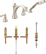 Moen T654-9792 Wynford Two-Handle Diverter Roman Tub Faucet Includes Hand Shower with Valve, Chrome