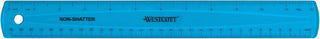 Westcott Shatterproof Ruler, 12-Inch, Blue, 16010