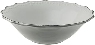 10 Strawberry Street Oxford 7.25"/ 16 Oz Cereal Bowl, Set of 6, Vintage White