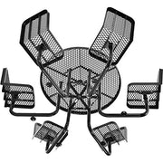 Global Industrial Black / 98"L x 98"W x 32"H / Industrial Picnic Tables