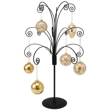 Hohiya Ornament Display Stand, 20 Inch Metal Tree Holder, Black