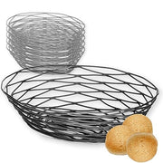 Tablecraft 9.25 by 6.25 Inch / Black / Rustic Bread & Serving Baskets