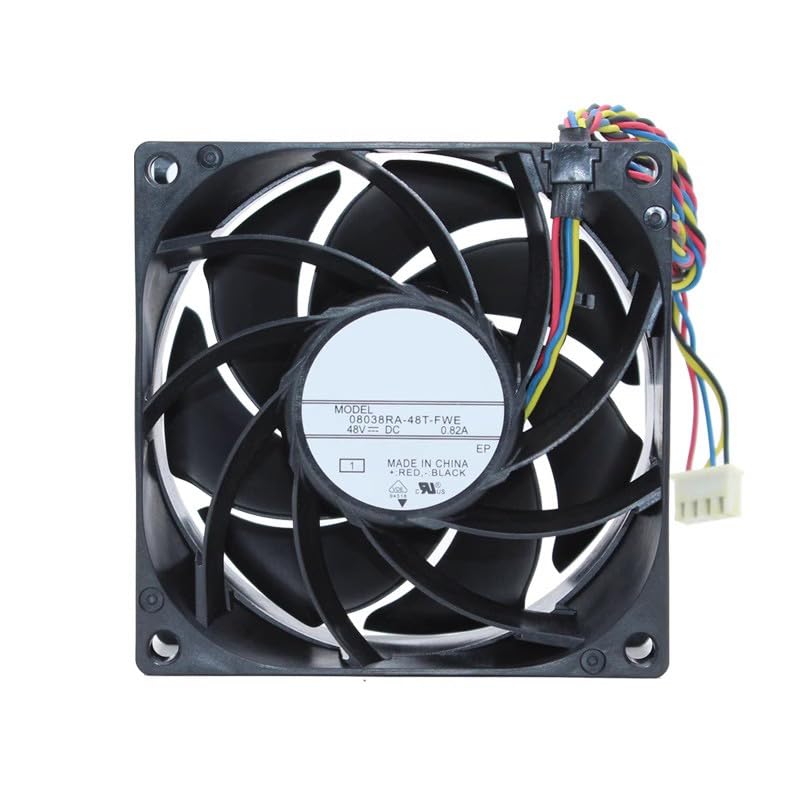 Cooling Fan for NMB 08038RA-48T-FWE 80 * 80 * 38MM DC48V 0.82A 4Lines by Generic – Model 08038RA-48T-FWE US2