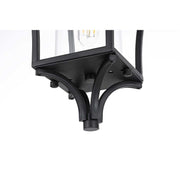 Belgrade One Light Outdoor Pendant Black by Lighting Design – Iron, Black, Model OD311H15BK