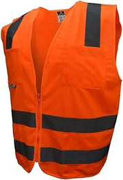 Radians SV8OS4X Class 2 Solid Safety Vests, Orange, 4 Extra Large