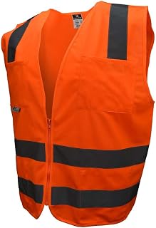 Radians SV8OS4X Class 2 Solid Safety Vests, Orange, 4 Extra Large