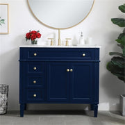Elegant Decor 40" - Single / Blue / Modern Wheel Care