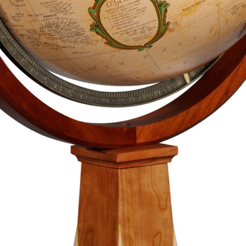 Globes Obelisk Globe by Replogle – Large, Wood, Off-white, Model 22728