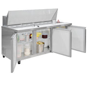 70 3/8" Mega Top Sandwich/Salad Prep Table w/Refrigerated Base by MOTAK – 75.59x38.98x49.21, In Description, Check Images, Model MST-72-30-X