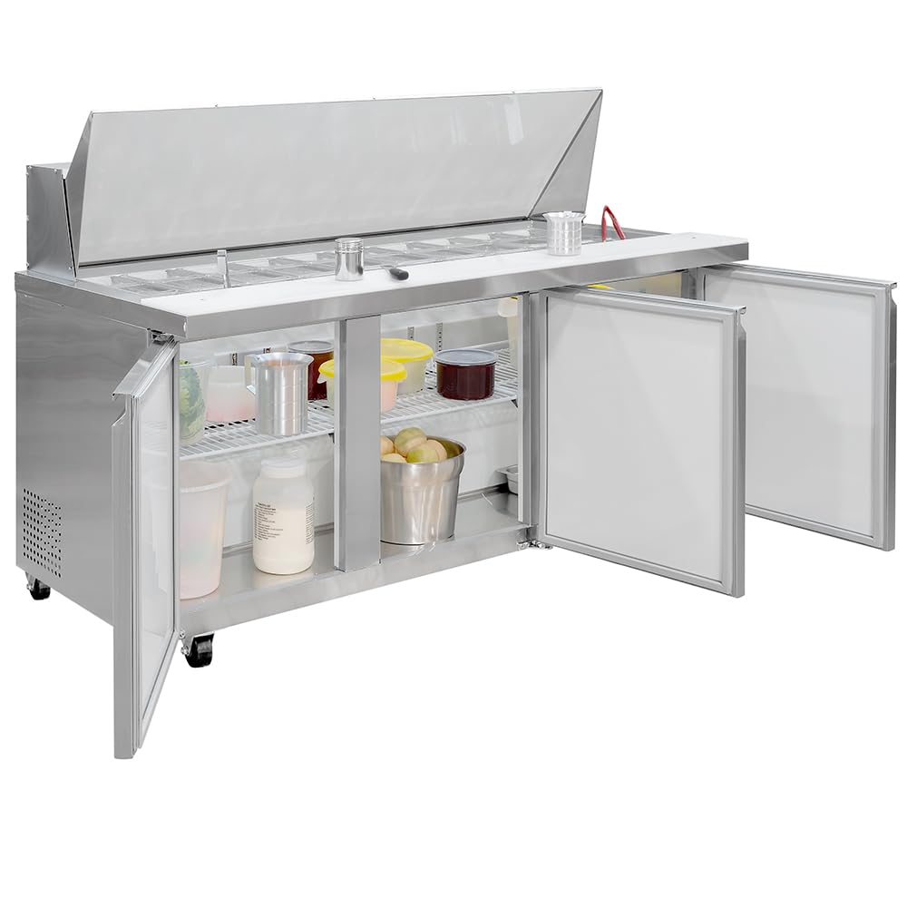 70 3/8" Mega Top Sandwich/Salad Prep Table w/Refrigerated Base by MOTAK – 75.59x38.98x49.21, In Description, Check Images, Model MST-72-30-X