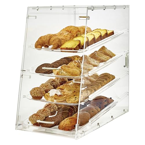 Winco 4 Tier / 13.9" x 24.5" x 24.5" / Clear Countertop Display Cases