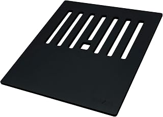 15 x 13 inch Textured Black Finish Cutting Board with Dish Plate Caddy for Ruvati Workstation Sinks - RVA1226BK