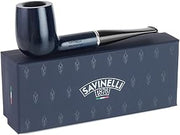 Savinelli Pipes Arcobaleno Collection: Colorful Wood Briar Pipe (Blue)