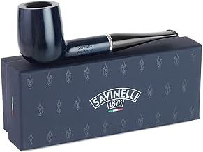 Savinelli Pipes Arcobaleno Collection: Colorful Wood Briar Pipe (Blue)