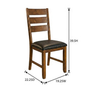 Green Mason Ladderback Upholstered Side Chair Set by Starlight Canyon Home – Solid Mango Tops & Solid Rubberwood, Green, Pack of 2