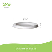 Compostable 2oz Molded Fiber Portion/Sample Cup Lids by ECO PRODUCTS – 2oz, 0.0 ounces, Molded Fiber, White, Pack of 2500