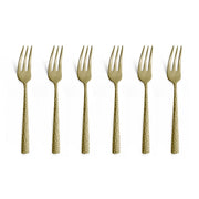 Amefa Kuchengabel Set 6-teilig, champagner / Champagne Mat / Cake Set Dessert Forks