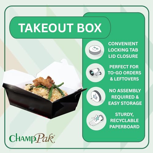SOUTHERN CHAMPION TRAY Black / 7-3/4" x 5-1/2" x 2-1/2" / 1 Bakery Take Out Containers