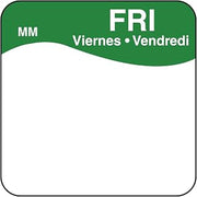 DayMark Safety Systems DayMark Day of the Week Removable Label, Friday, 1" x 1", Green (Roll of 1000)