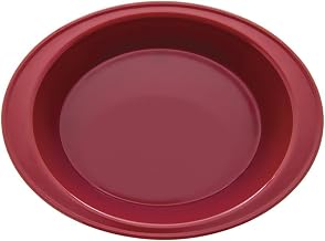 HUBERT Red Deli Display Baker Oval Red Plastic - 12 3/8"L x 9 1/2"W x 4"H