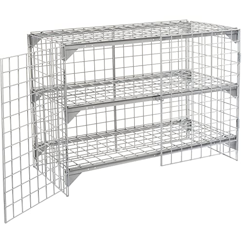 Global Industrial 4' x 3' x 5' / Gray / Industrial Storage Lockers