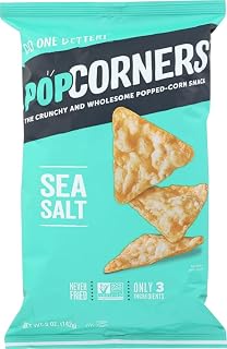 Popcorners All Natural Popped Corn Chips Gluten Free Sea Salt -- 5 oz