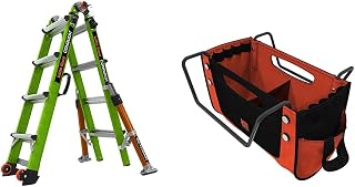 Little Giant 17ft Multi-Position Fiberglass Ladder System Bundle with Cargo Hold Accessory