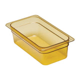 H-Pan 1/3 Size Amber High Heat Food Pan - 4" Deep by Cambro – 1/3 Size, 4.0 inches, Amber, Model 34HP150