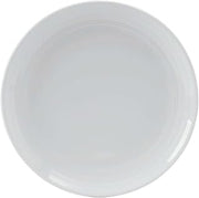 Tuxton Pacifica Porcelain White Embossed Mid Rim 9-Inch Healthcare Plate, Case of 12, Bright White; Scratch Resistant; Chip Resistant; Lead & Cadmium Free; Dishwasher, Microwave, Oven Safe