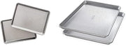 Nonstick Quarter Sheet Pan Set of 2 and USA Pan Bakeware Half Sheet Pan Set of 2, Aluminized Steel