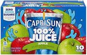 Capri Sun 100% Juice from Concentrate, 10 Pouches Apple Juice, 6 fl oz