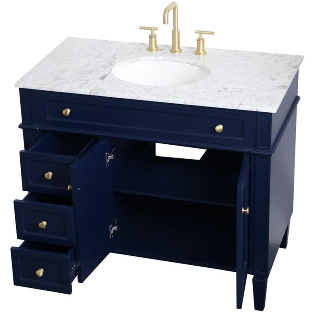Elegant Decor 40" - Single / Blue / Modern Wheel Care