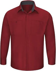 Red Kap Men's Long Sleeve Performance Plus Shop Shirt with Oilblok Technology