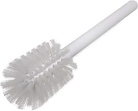 SPARTA Dish Brush with Round Nylon Head, 11 Inch, White | Dish-Eze, 2.75-Inch Round Head, Soak-Proof Plastic Handle, Food Residue Scraper, Wide-Mouth Containers