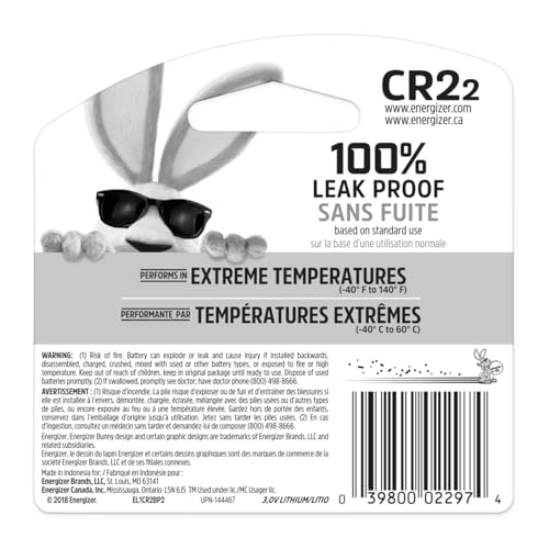 Energizer 2 Count (Pack of 3) / CR2 / Multicolor 3V
