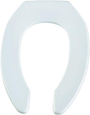 Bemis Mayfair 1955CT 000Open Front Toilet Seat with Stay-Tite Hinge, Elongated, White, Contractor Pack of 6, Elongated