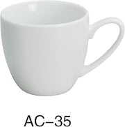 Yanco AC-35 ABCO Espresso Cup, 3.5 oz, Porcelain, Super White, Pack of 36