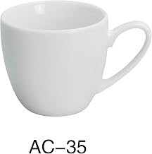 Yanco AC-35 ABCO Espresso Cup, 3.5 oz, Porcelain, Super White, Pack of 36