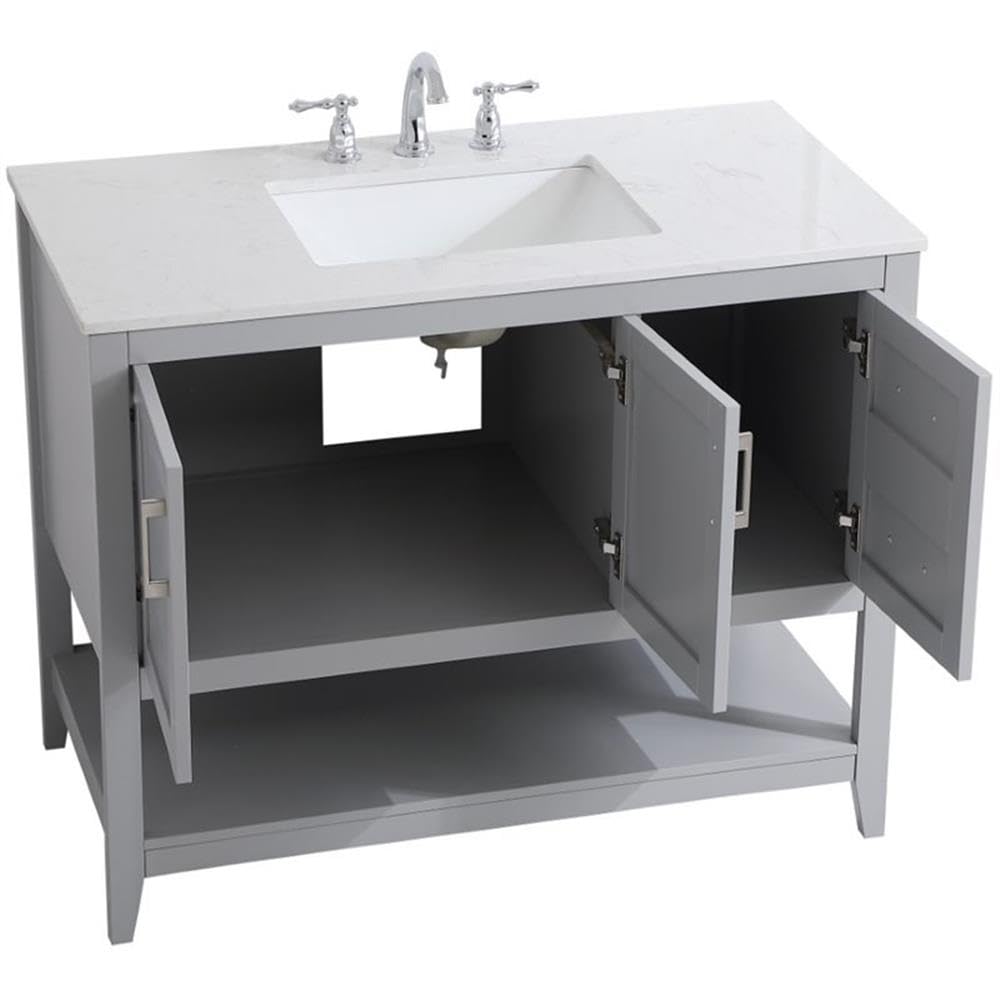 Elegant Decor 42" - Single / Grey / Traditional Bathroom Vanities