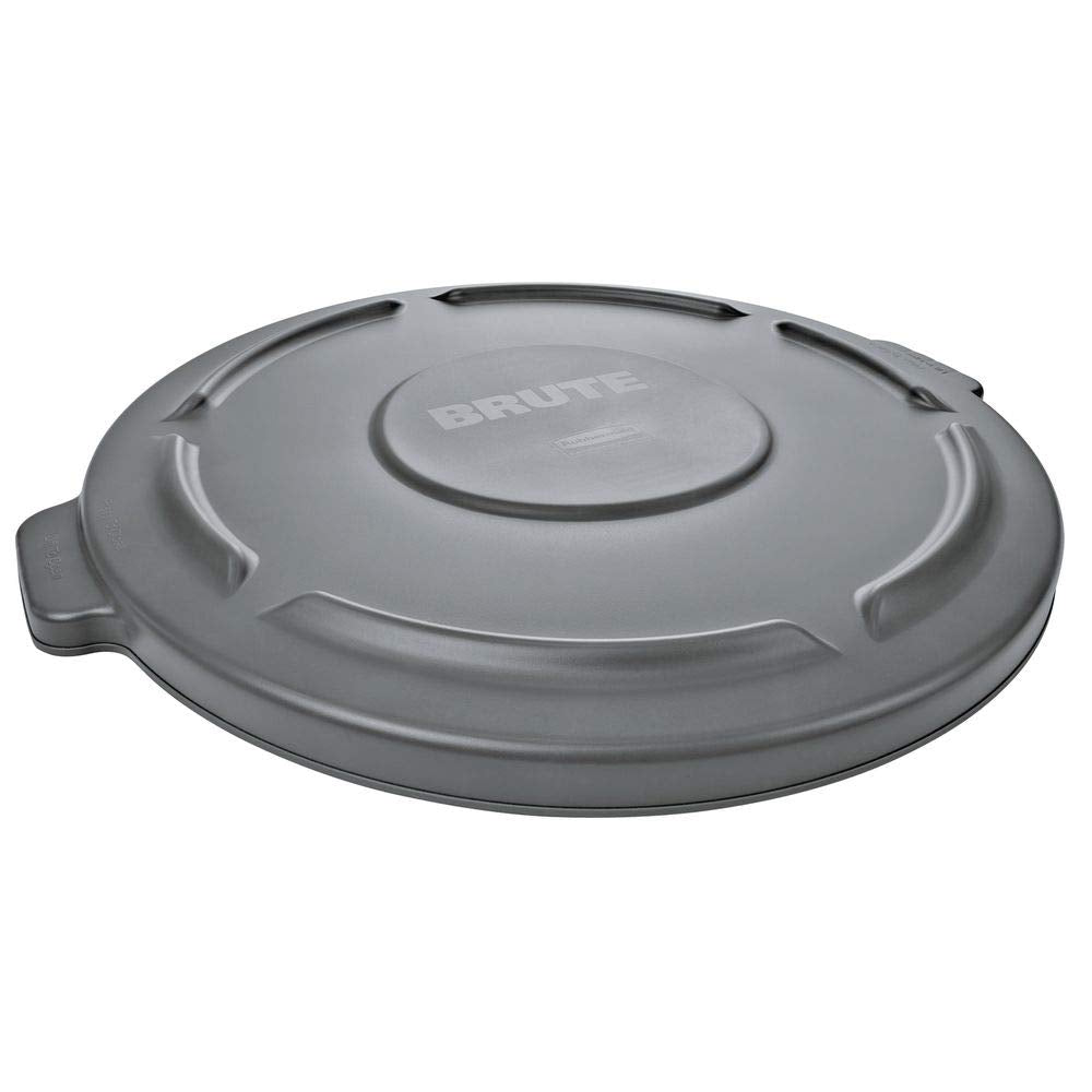 Flat Trash Can Lid for 44 Gallon Rubbermaid Brute by Retail Resource – 44.0 gallons, Polyethylene, Gray, Model 2645-60 GRAY