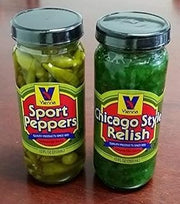 Vienna Beef Vienna Chicago Style Relish (12 oz.), Sport Pepper (12oz.) Pack of 2